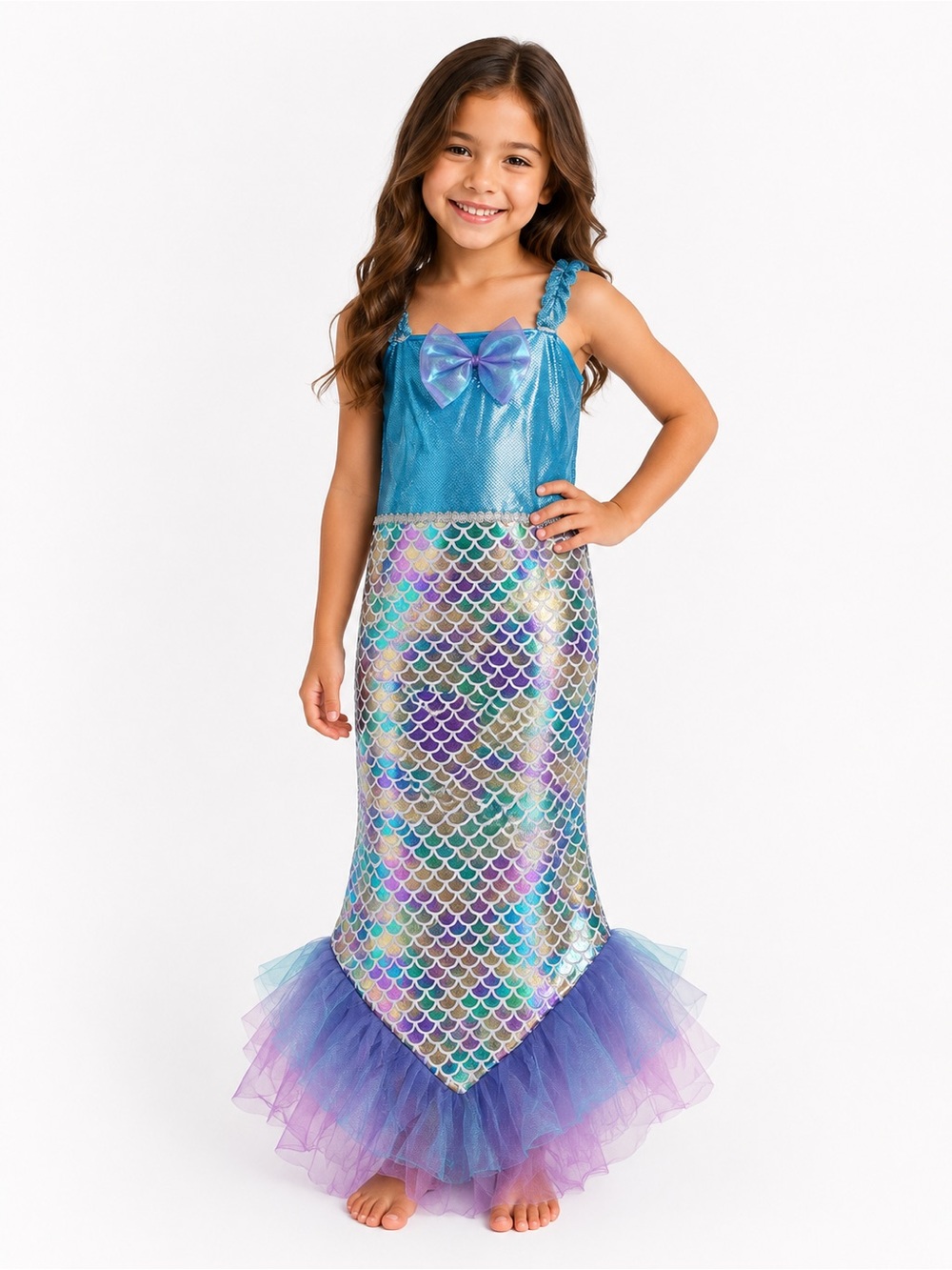 Girls Mermaid Princess Costume Dress | Size M